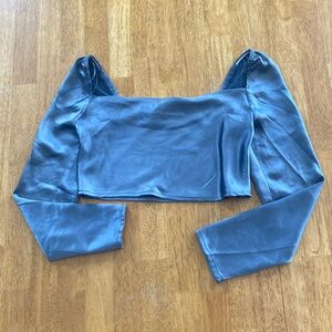 Satin cropped long sleeve